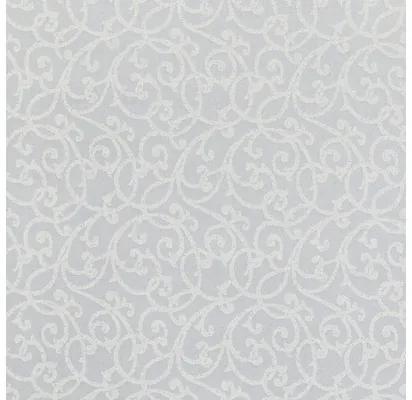 Obrus ​​160/220 cm strieborno-biely