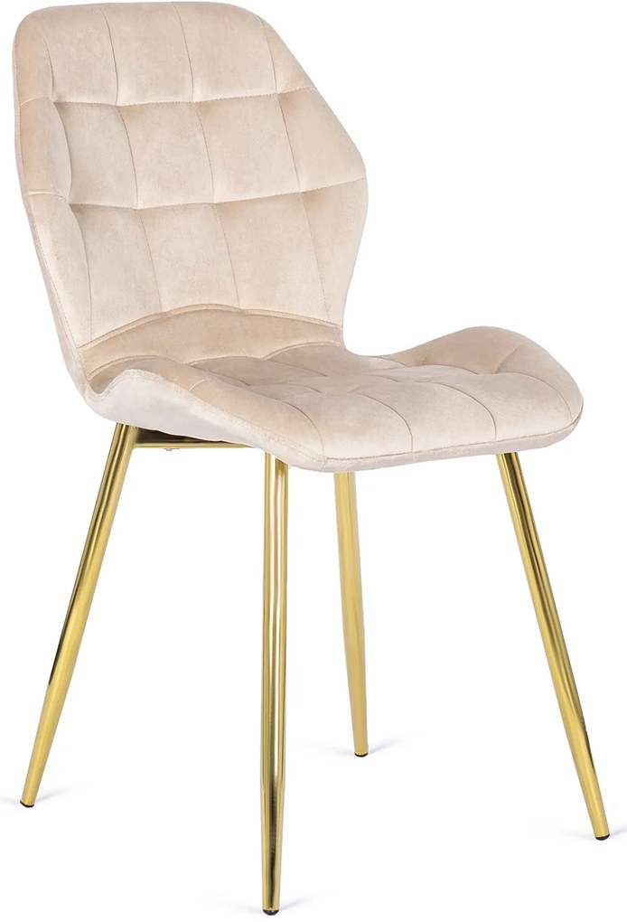 Lucky jedálenská stolička, krémová/zlatá