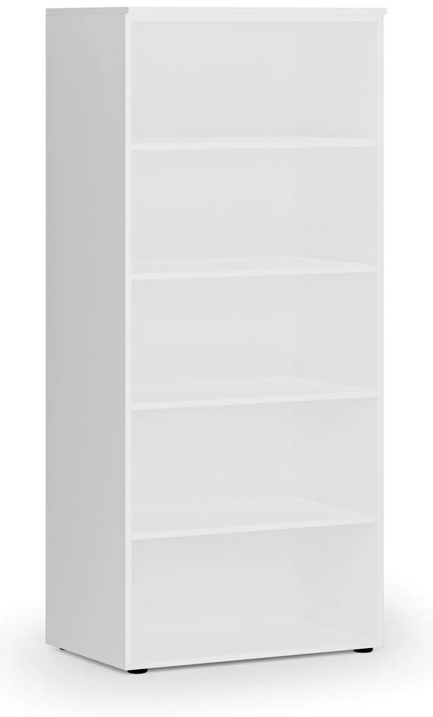 Kancelársky regál PRIMO WHITE, 800 x 500 x 1781 mm, biela
