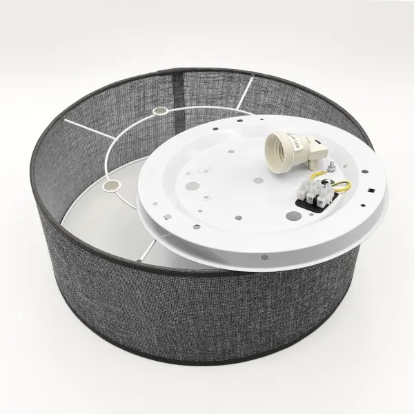 Stropné svietidlo SIRJA 1xE27/15W/230V pr. 35 cm sivé