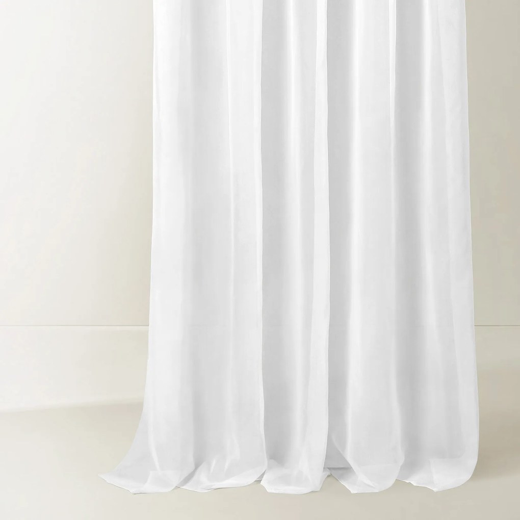 Goldea hladký voál - biely 300 cm
