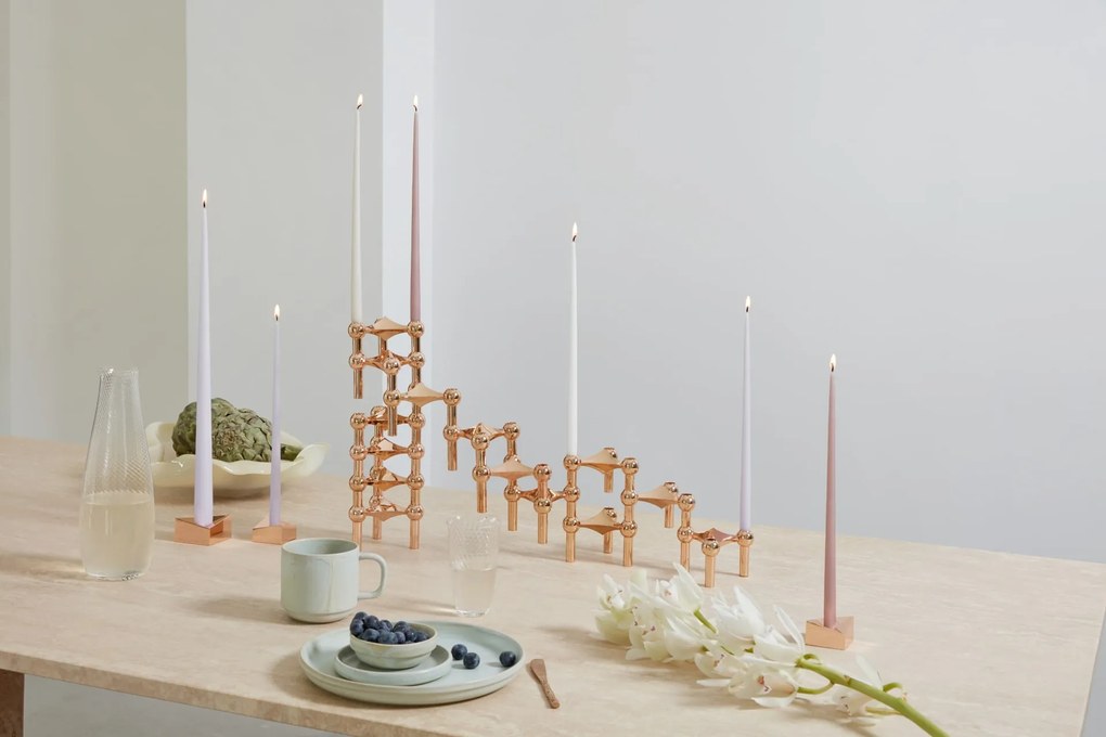 Stoff Nagel Vysoká sviečka STOFF Nagel by Ester&Erik Light Lavender – set 6 ks