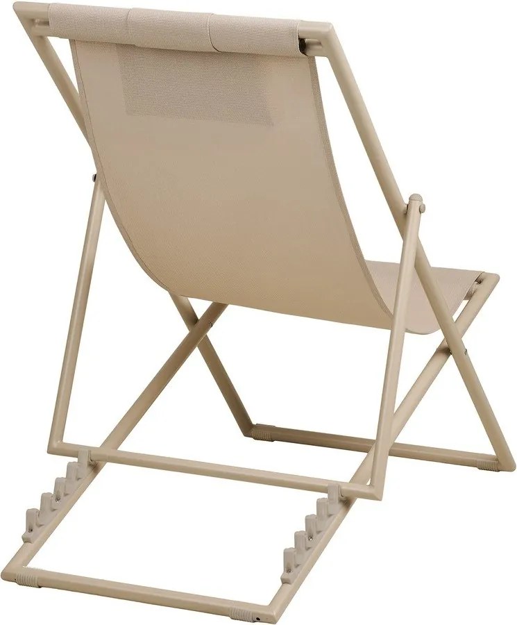 Béžové kovové záhradné ležadlo Curtis – House Nordic