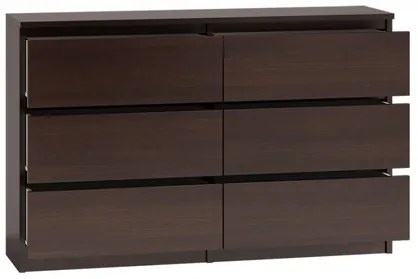 Komoda 6 zásuviek Malva 120 cm Wenge