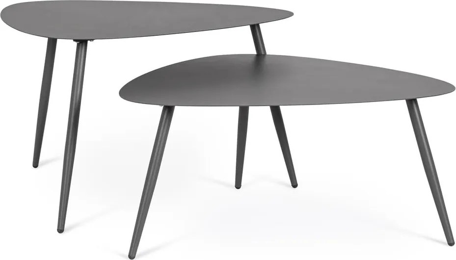 Oceľové záhradné konferenčné stolíky v súprave 2 ks 73,5x77,5 cm Yvonne – Bizzotto