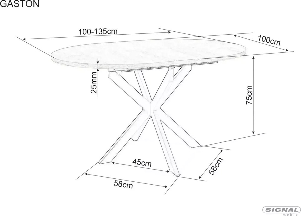 SI Stôl Gaston Ceramic 100