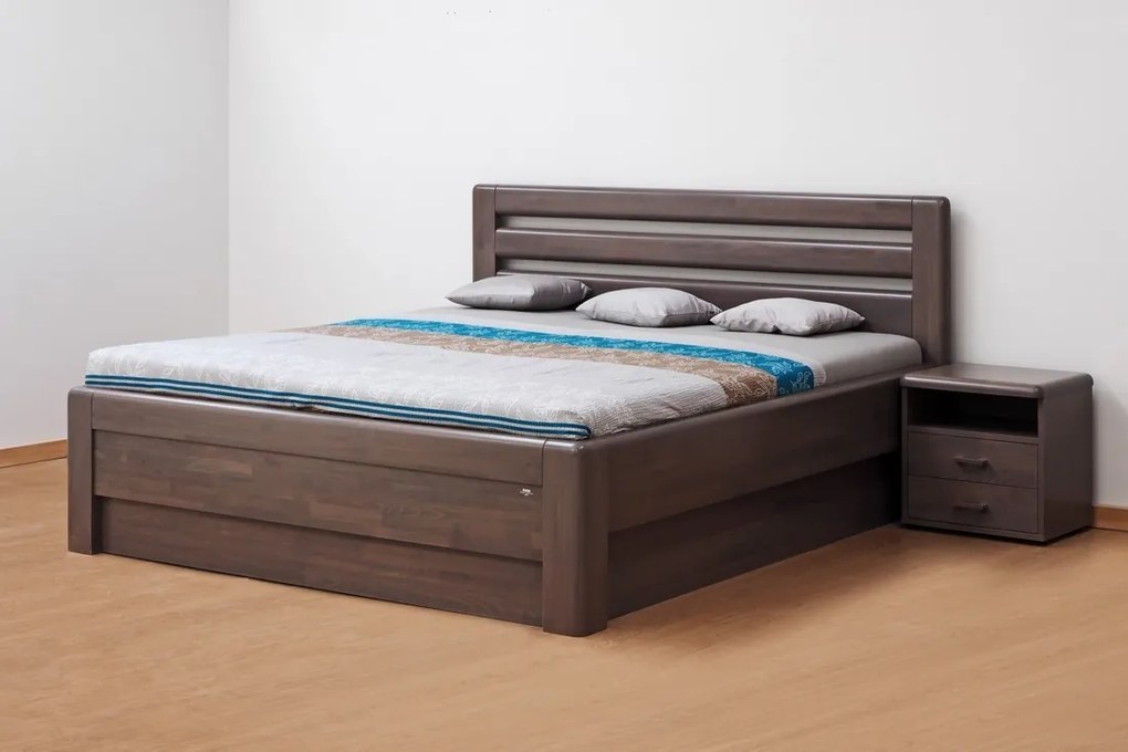 BMB ADRIANA LUX - masívna buková posteľ 160 x 200 cm, buk masív
