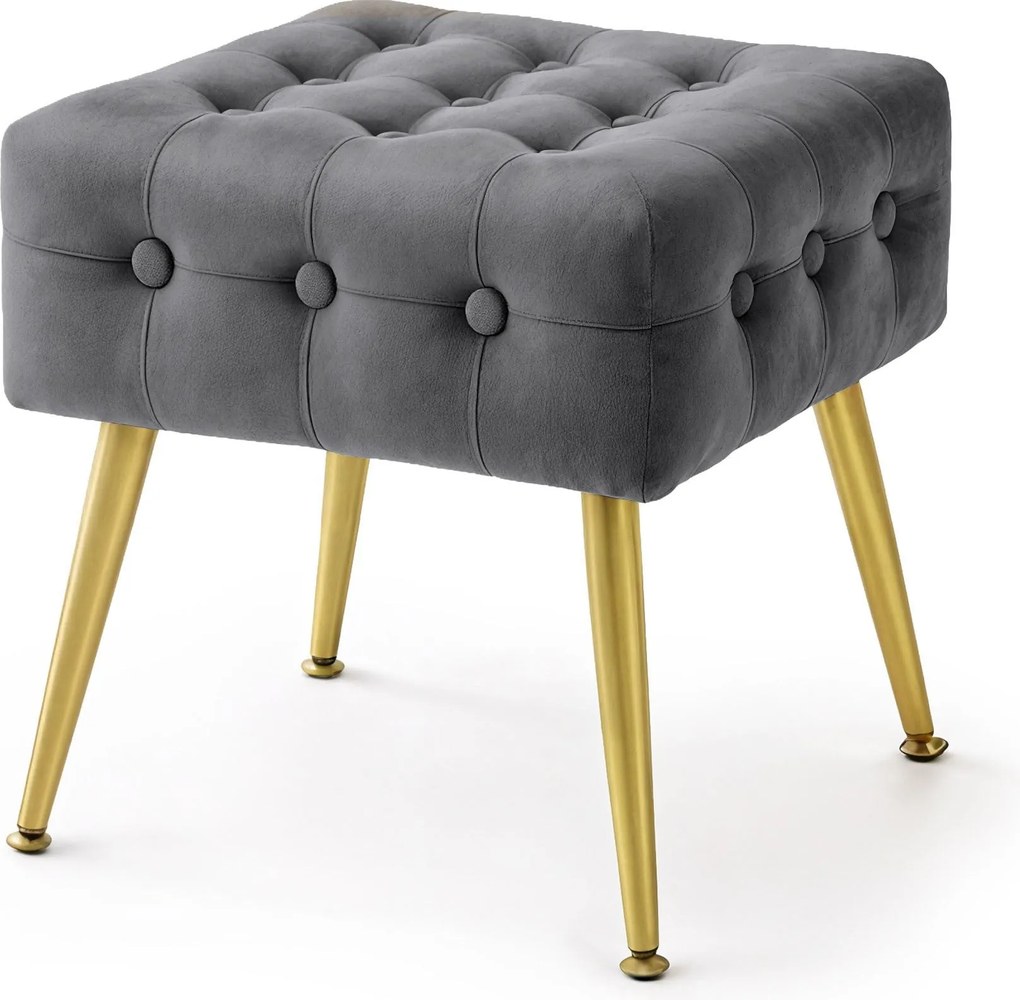 Taburet Quadra grafitový