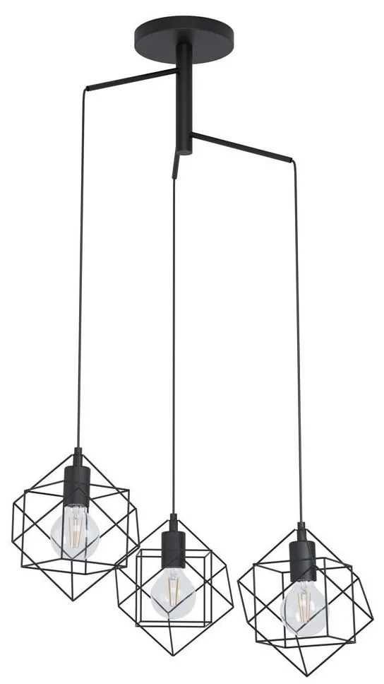 Eglo 43366 - Luster na lanku STRAITON 3xE27/60W/230V