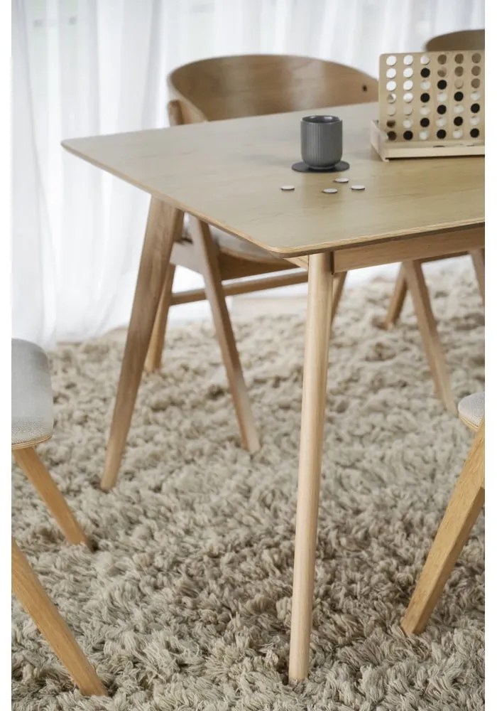 Rozkladací jedálenský stôl s doskou v dekore jaseňového dreva 190x90 cm Yumi - Rowico