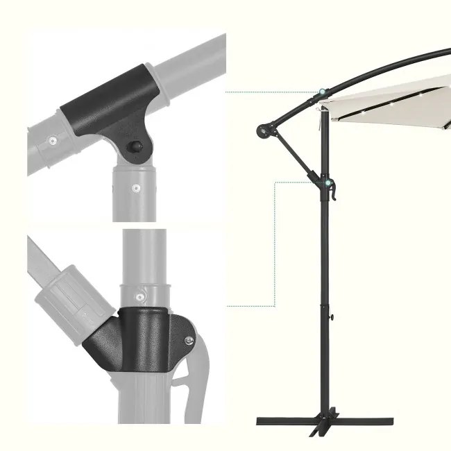 Záhradný slnečník s LED osvetlením GPU118M01