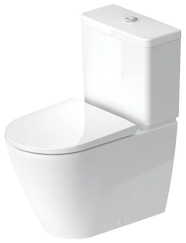 DURAVIT D-Neo WC misa kombi Rimless s hlbokým splachovaním, Vario odpad, 370 x 650 mm, biela, 2002090000