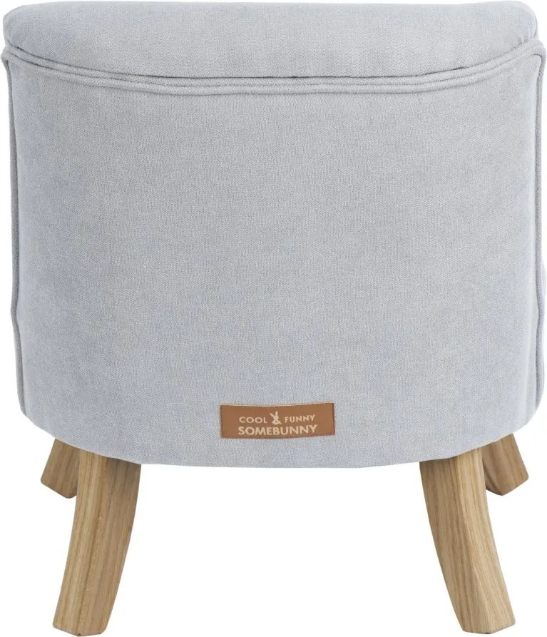 Detské kreslo šedé 17 cm a 25 cm Biela