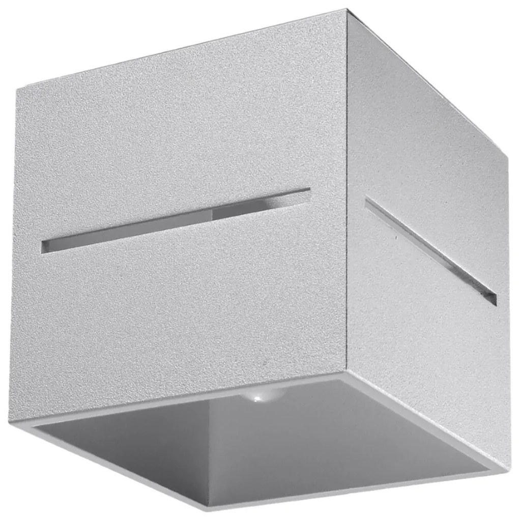 Stropné svietidlo Lobo, 1x sivé kovové tienidlo