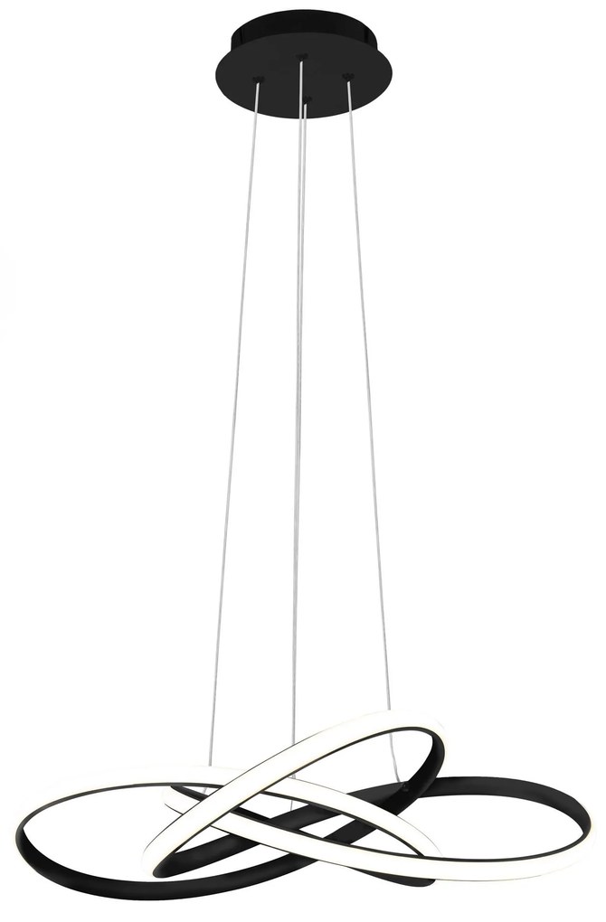 Toolight - LED závesné svietidlo APP814-CP + diaľkové ovládanie, čierna, OSW-04025