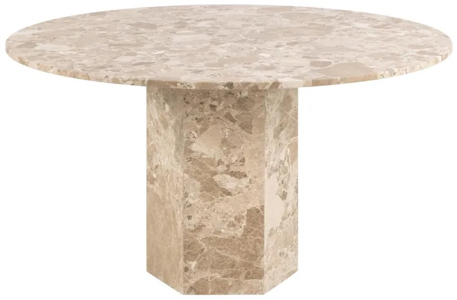 Jedálenský stôl Naxos 130 cm mramor Latte