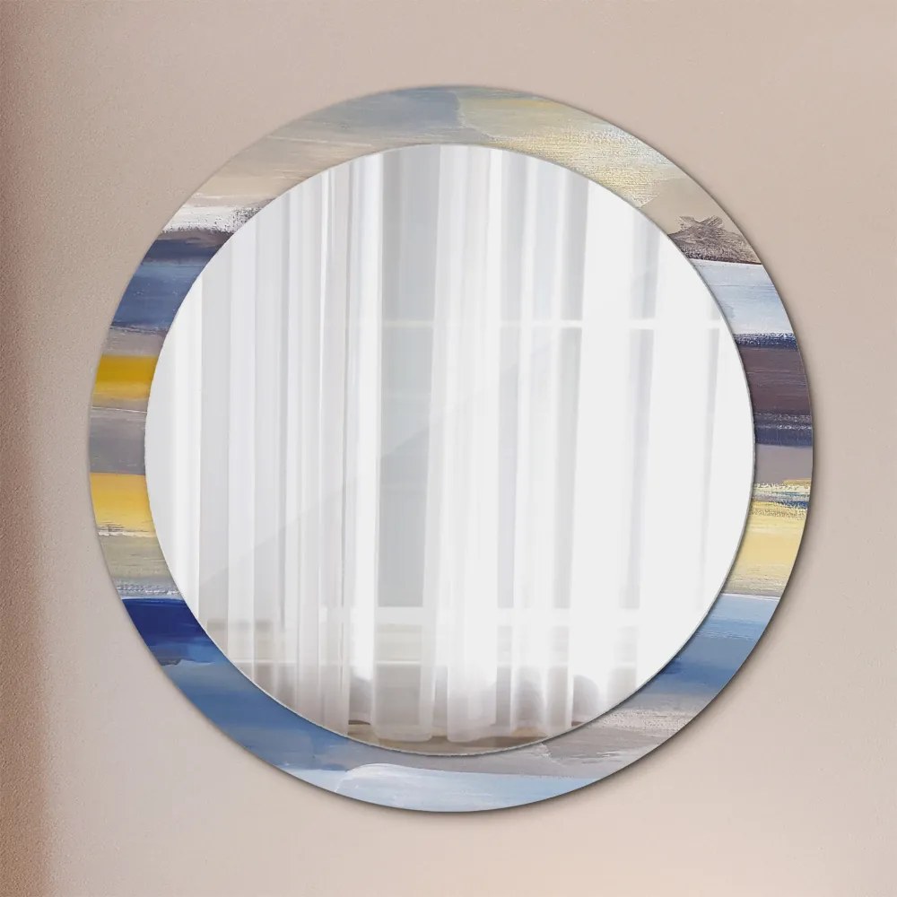 Okrúhle ozdobné zrkadlo Abstraktný obrázok fi 90 cm