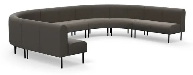 Pohovka VARIETY, tvar U, látka Pod CS, šedohnedá