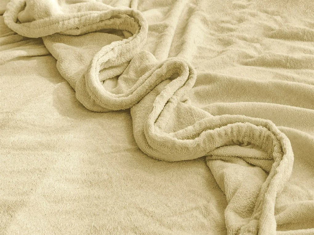 XPOSE® Froté plachta Exclusive - vanilková 140x200 cm