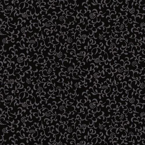 Samolepiaca tapeta Sonja čierna 343-1003, rozmer 45 cm x 1,5 m, kvety černé, d-c-fix