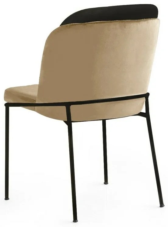 Súprava jedálenských stoličiek Dore Beige and Black, 2 ks