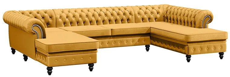 PROXIMA.store - Luxusná sedačka CHESTERFIELD LONG U FARBA NÔH: čierna, DRUH LÁTKY: TORRE - 4, FARBA OZDOBNÝCH ŠPENDLÍKOV: chróm