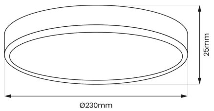 LED Stropné svietidlo MAQ LED/18W/230V 3000/4000/6500K IP40 čierna