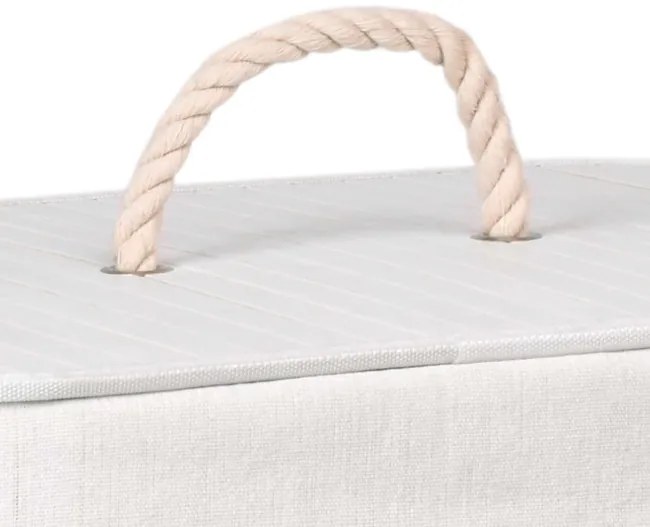 Kôš na bielizeň bambusový 80 l biely