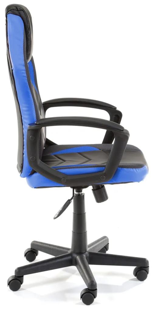 Otočná herná stolička FERO II čierno-modrá