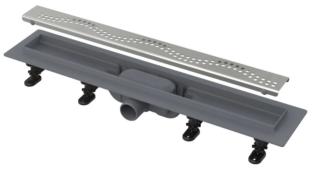 Sprchový žľab Alca 55 cm plast šedá mat drops APZ8-550M