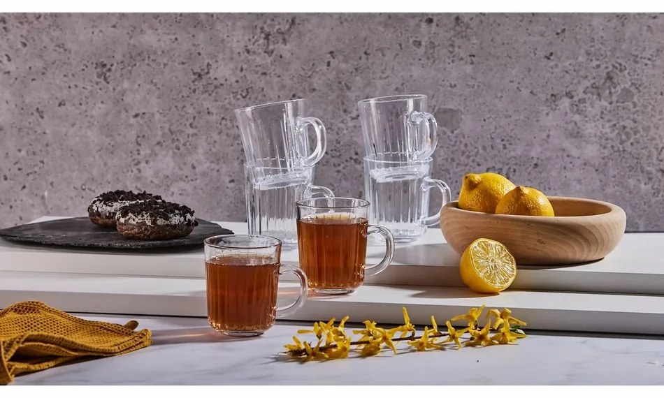Altom Sklenený hrnček Venus 230 ml, sada 6 ks