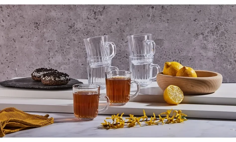 Altom Sklenený hrnček Venus 230 ml, sada 6 ks