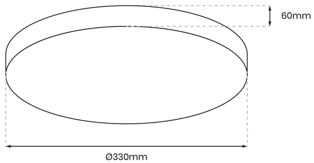 Stropné svietidlo Maya, 1xled 15w, (biely PVC), b