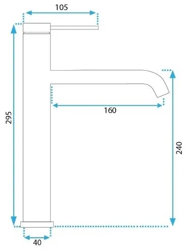 REA-B5325 - Umývadlová batéria CLIF 29,5 cm matná čierna