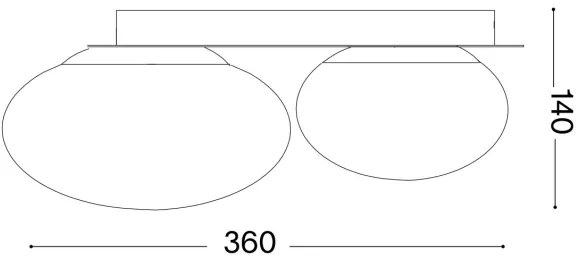 Ideal Lux - LED Stropné svietidlo NINFEA 2xGX53/9W/230V zlatá