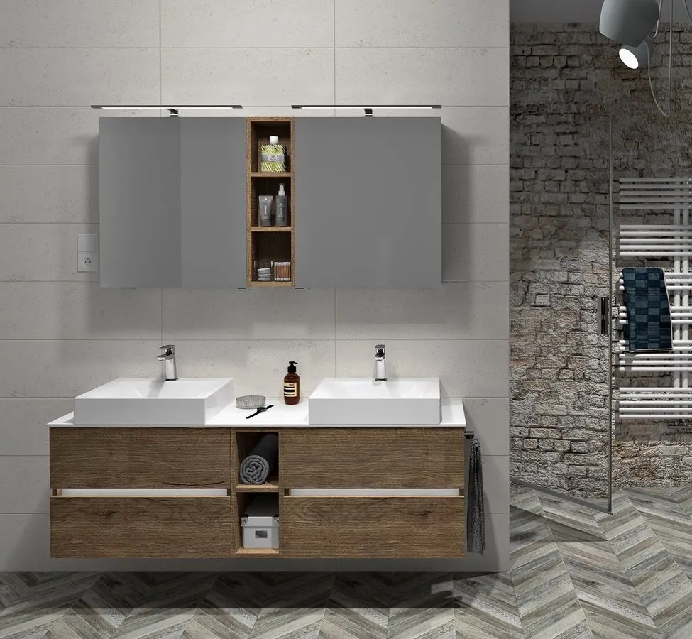 Sapho Sapho, Doska DTDL 960x18x440mm, dub strieborný, DT096-1111