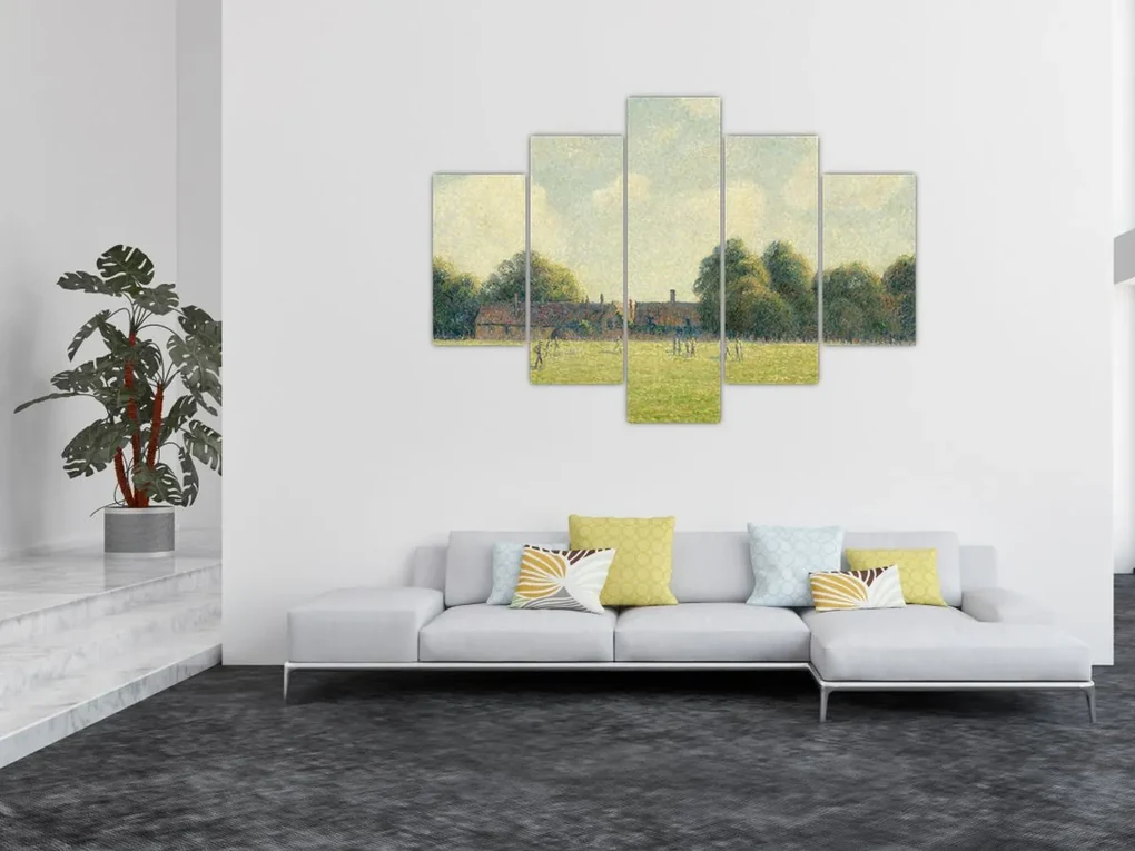 Obraz - Camille Pissarro, Hampton Court Green, reprodukcia (150x105 cm)