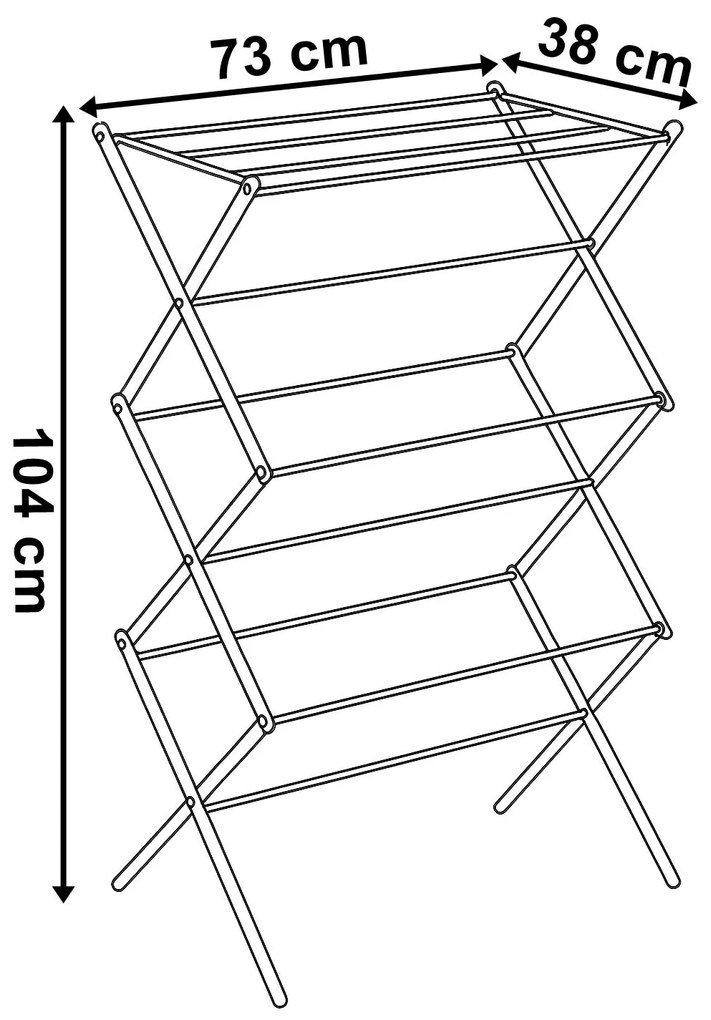 Skladací sušiak na bielizeň Hestia čierny