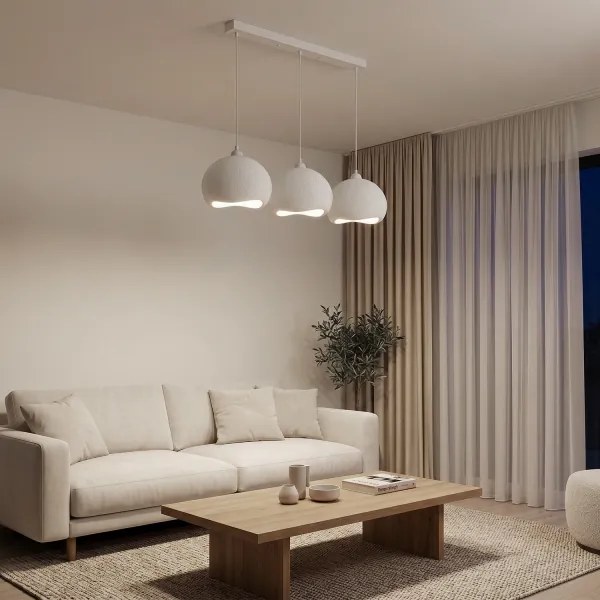 Brilagi - Závesný luster na lanku WABI SABI 3xE27/40W/230V biela