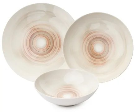 24-dielna jedálenská súprava, béžová/porcelán