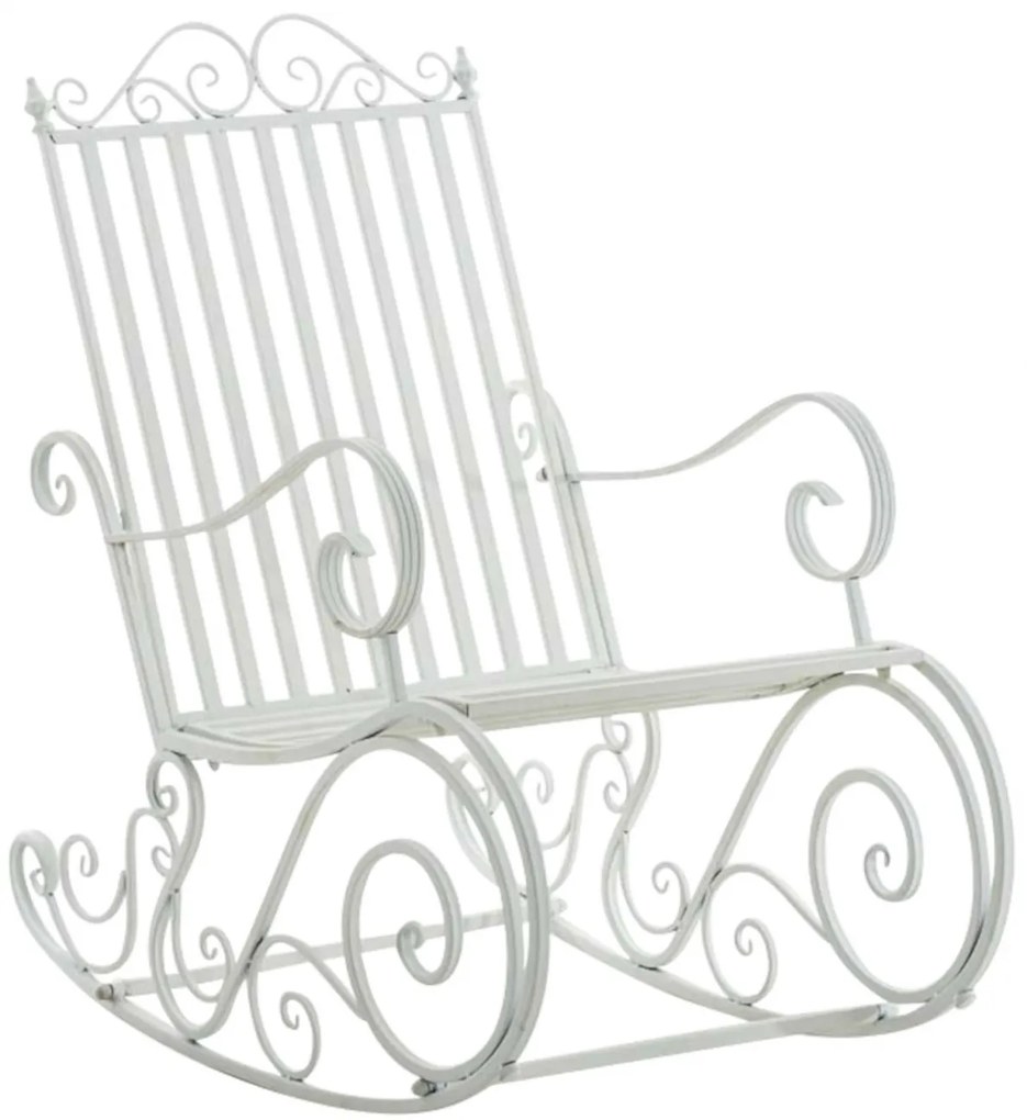 Kovové hojdacie kreslo Smile (SET 2 ks) - Biela