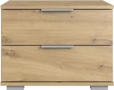 Nočný stolík Easy Plus, 2 zásuvky, dub artisan%
