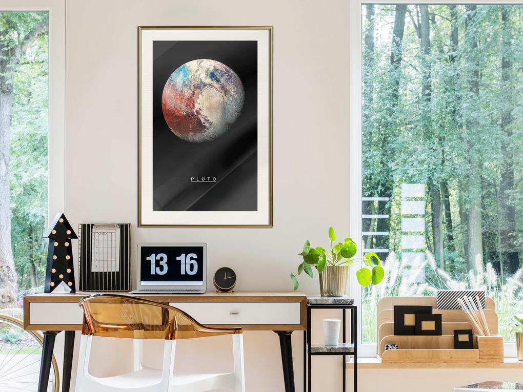 Artgeist Plagát - Pluto [Poster] Veľkosť: 30x45, Verzia: Zlatý rám s passe-partout