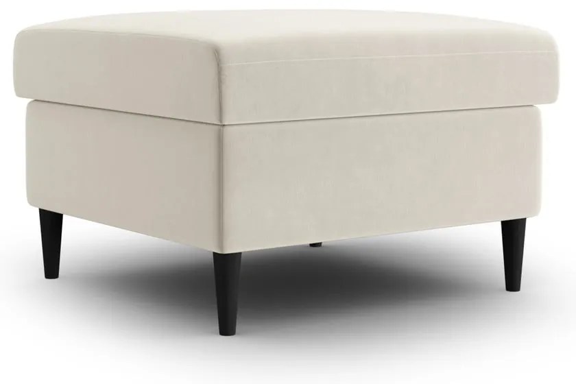 Béžová zamatová podnožka Kyoto – Cosmopolitan Design