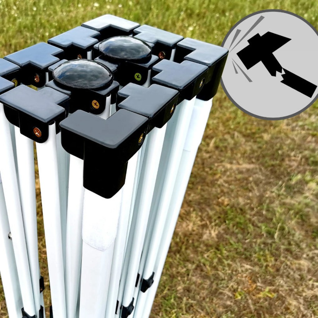 BRIMO Stan na Predaj 2 x 3 m SUPER Oceľ | Montáž za 2 min | BRIMO - s 3 stenami - Biela 8