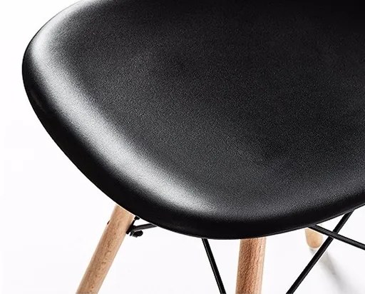 Jedálenská stolička BASIC čierna - škandinávsky štýl