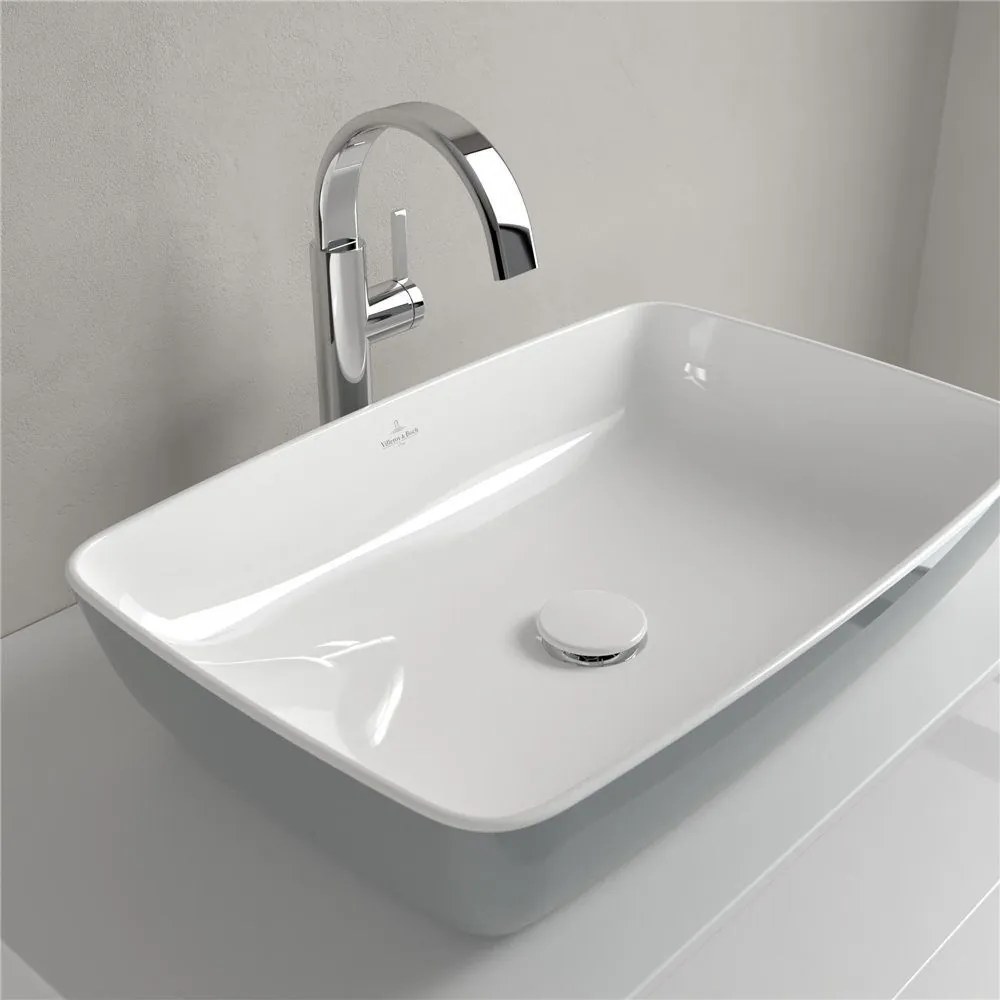 VILLEROY & BOCH Artis obdĺžnikové umývadlo na dosku bez otvoru, bez prepadu, 580 x 380 mm, French Linen, 417258BCT7