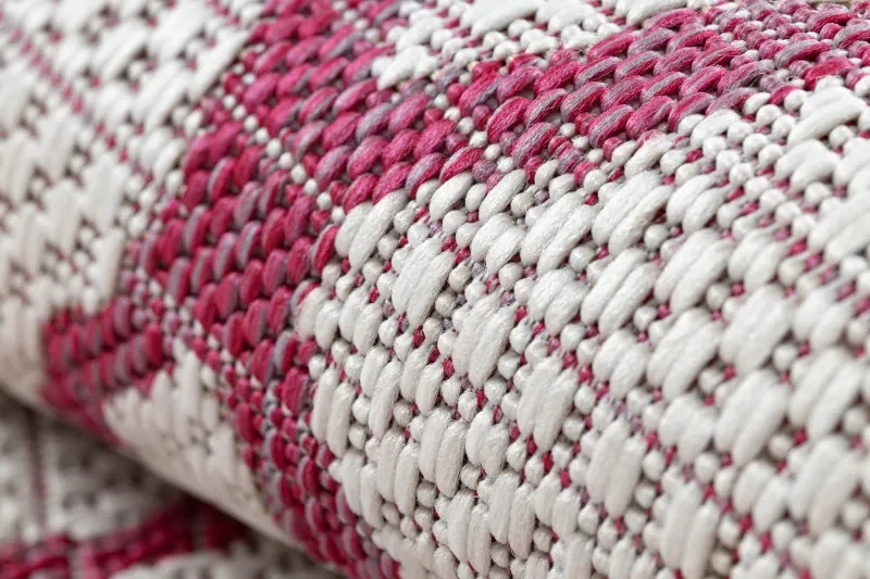 Koberec SISAL SION MREŽA 22129 ecru / fuksia