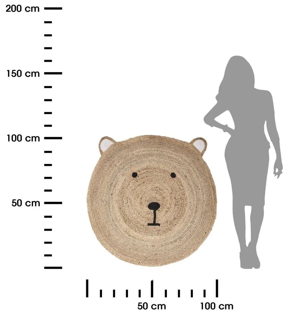 ATMOSPHERA Detský koberec Bear, (fi) 100 cm, béžová