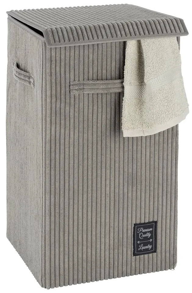 Sivý kôš na bielizeň Wenko Cora, objem 63 l